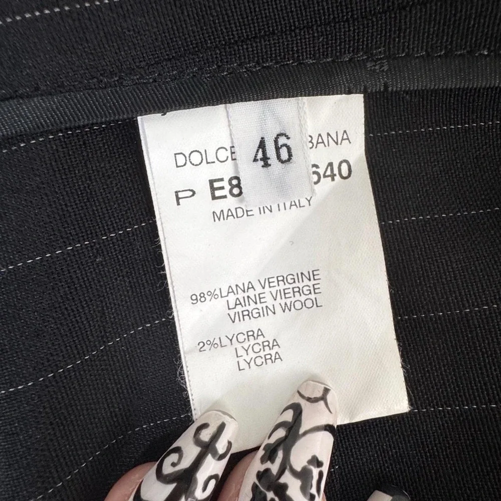 Vintage Dolce and Gabbana 6-button pinstripe blazer